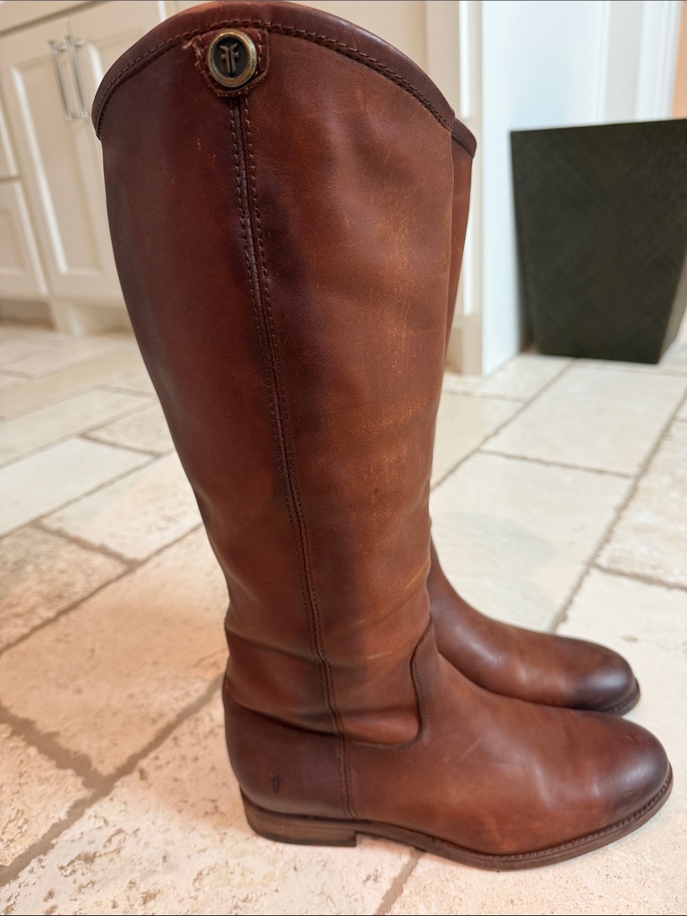 Frye Tall Brown Leather Boots - Picture 2 of 4